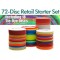 72 Piece Retail Disc Golf Starter Set - Including Tie-Dyes & Display Rack